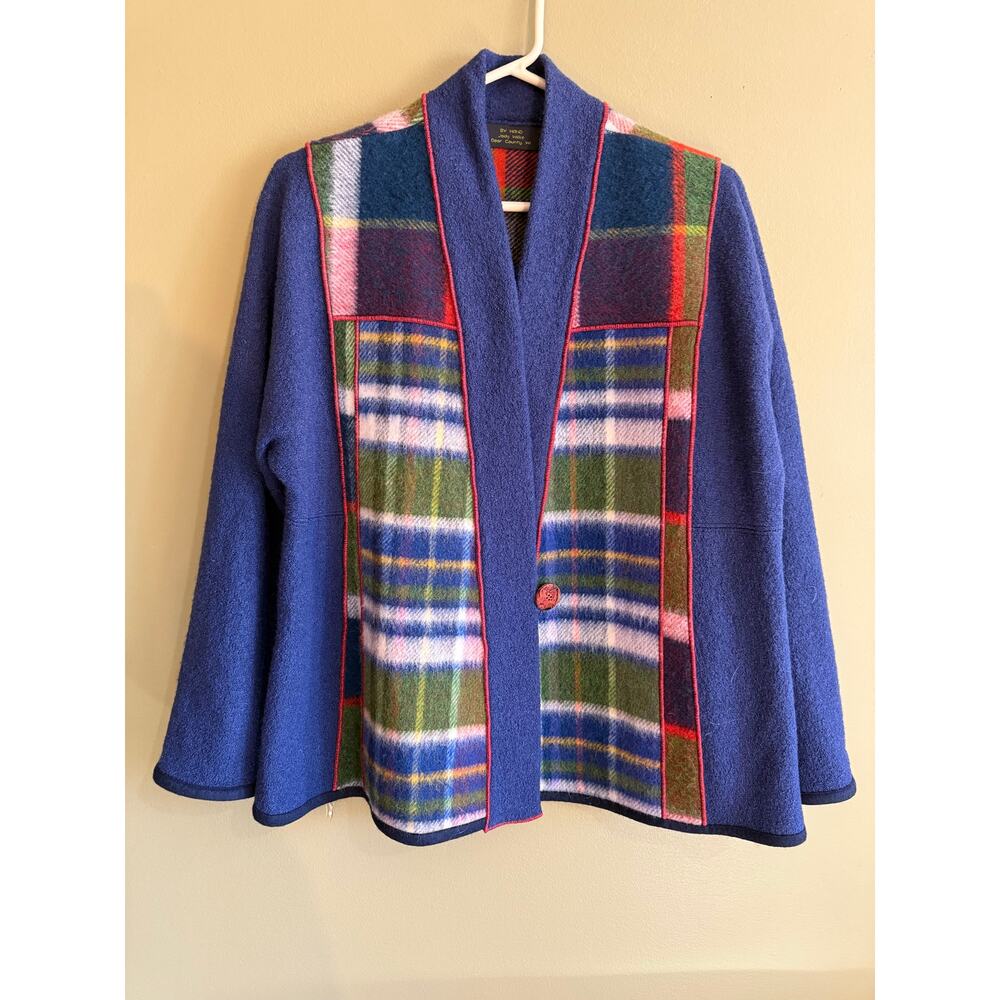 Handmade jacket blazer cardigan fleece‎ M